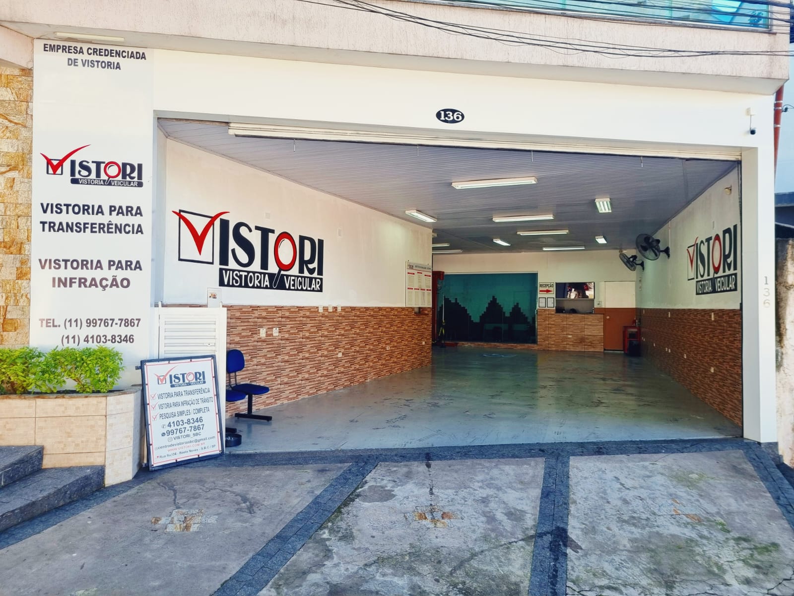 Instalações da Vistori Vistoria Veicular - Rua Itu 136, Baeta Neves, São Bernardo do Campo